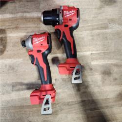 HOUSTON LOCATION - AS-IS M18 18-Volt Lithium-Ion Brushless Cordless Compact Hammer Drill/Impact Combo Kit (2-Tool) with (2) Batteries, Bag