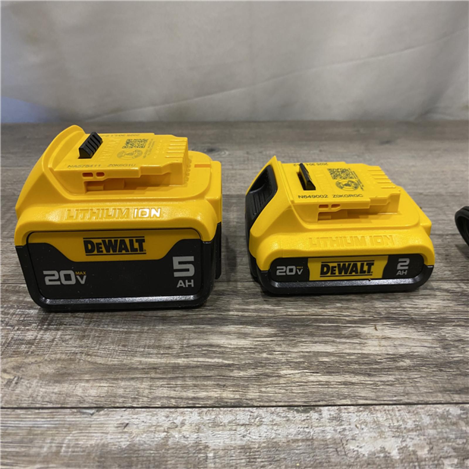 AS-IS DEWALT 20V MAX Lithium-Ion Battery Kit with 5.0Ah and 2.0Ah Battery and Charger