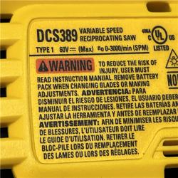 AS-IS DEWALT FLEXVOLT 60V MAX Cordless Brushless Reciprocating Saw (Tool Only)