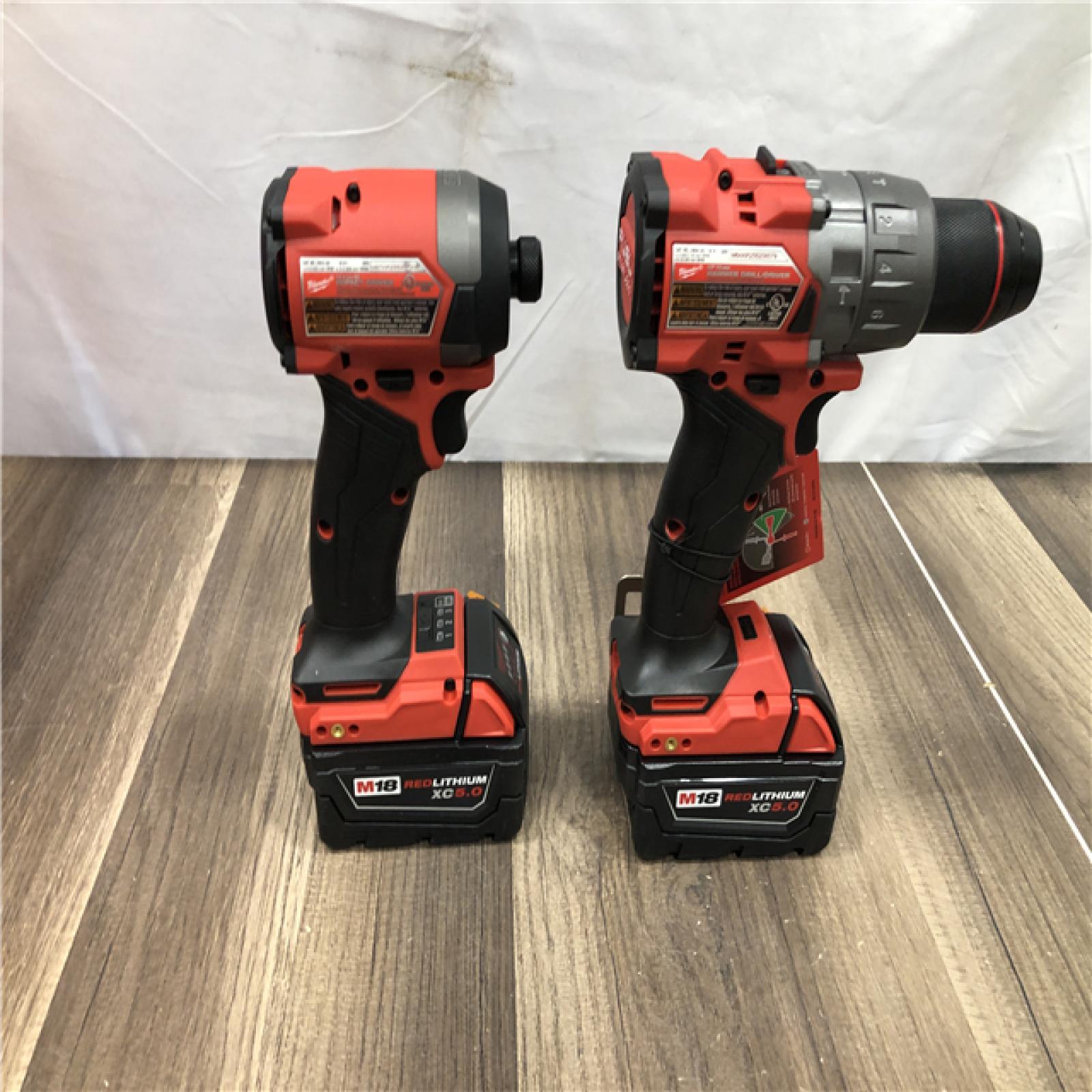 AS-IS Milwaukee FUEL 18V Lithium-Ion Brushless Cordless Hammer Drill and Impact Driver Combo Kit