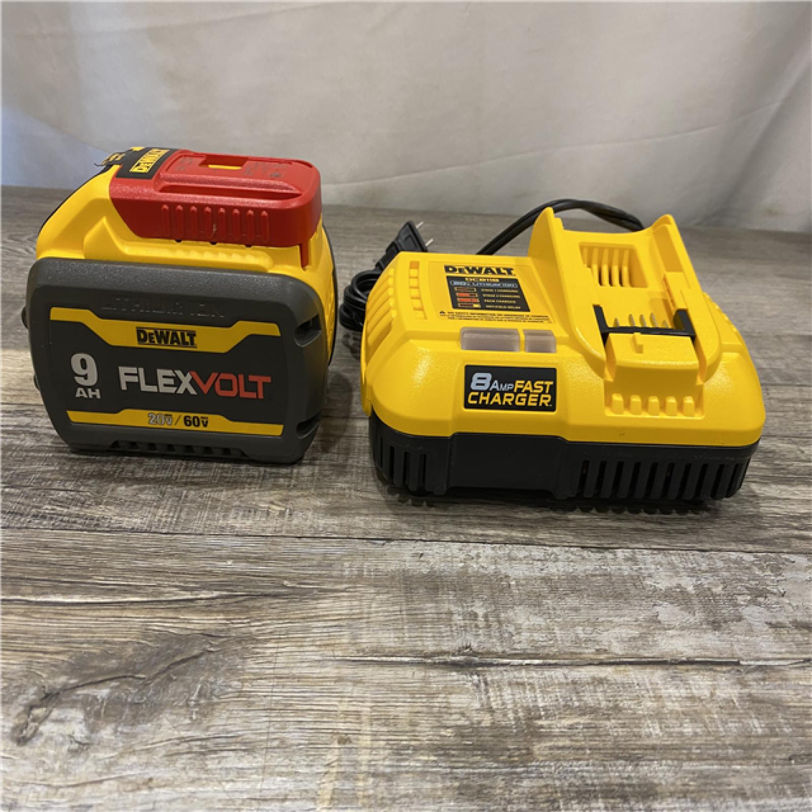 AS-IS DEWALT 20V/60V MAX FLEXVOLT Lithium-Ion 9.0Ah Battery and Charger Starter Kit