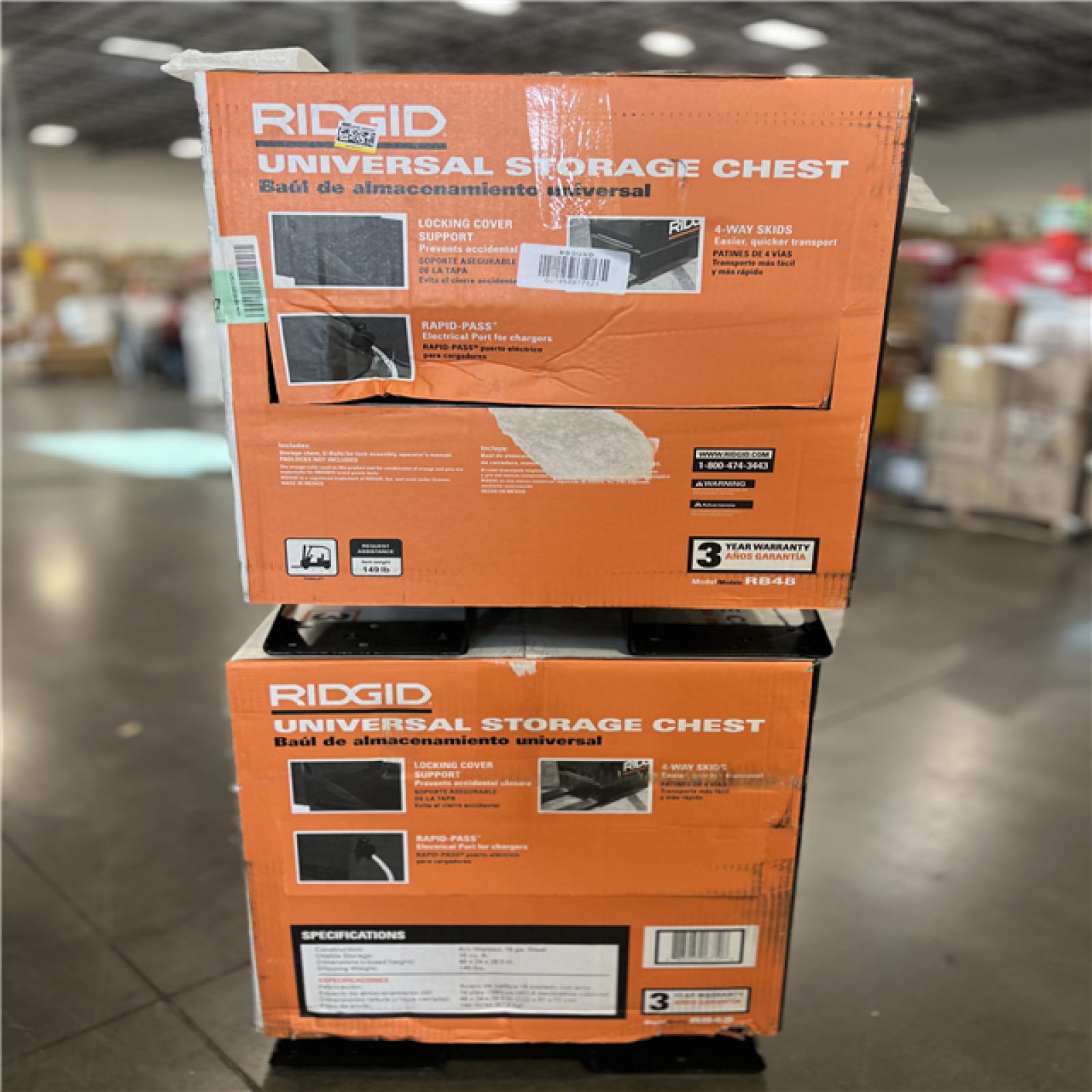 DALLAS LOCATION - RIDGID UNIVERSAL STORAGE CHEST (2 UNITS)