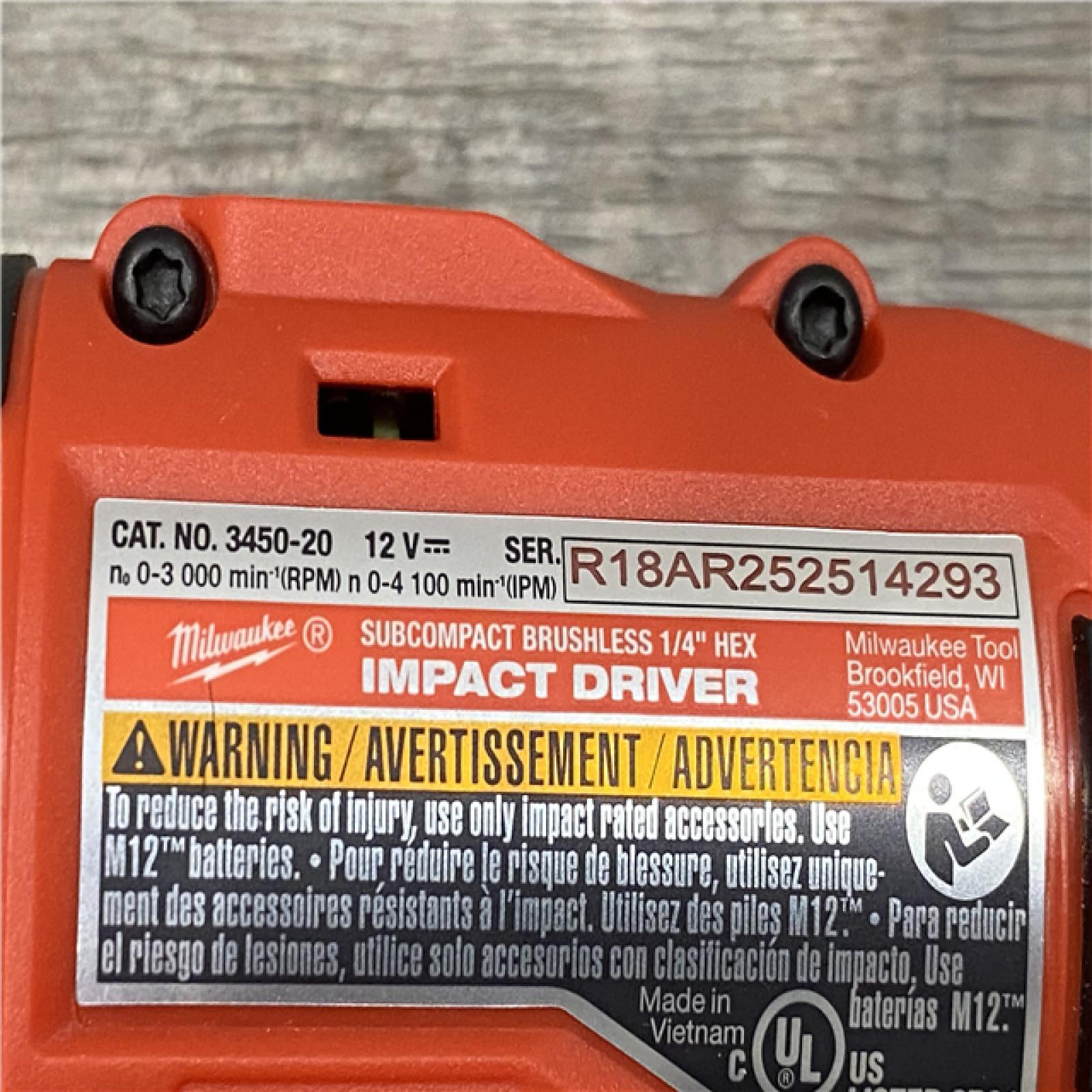 AS-IS Milwaukee 12-Volt Lithium-Ion Brushless Cordless Subcompact Drill and Impact Driver Combo Kit