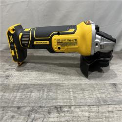 AS-IS DEWALT 20V MAX XR Cordless Brushless 4.5 in. Slide Switch Small Angle Grinder with Kickback Brake (Tool Only)
