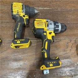 AS-IS DEWALT 20V MAX Cordless Brushless Hammer Drill/Driver 2 Tool Combo Kit with FLEXVOLT ADVANTAGE