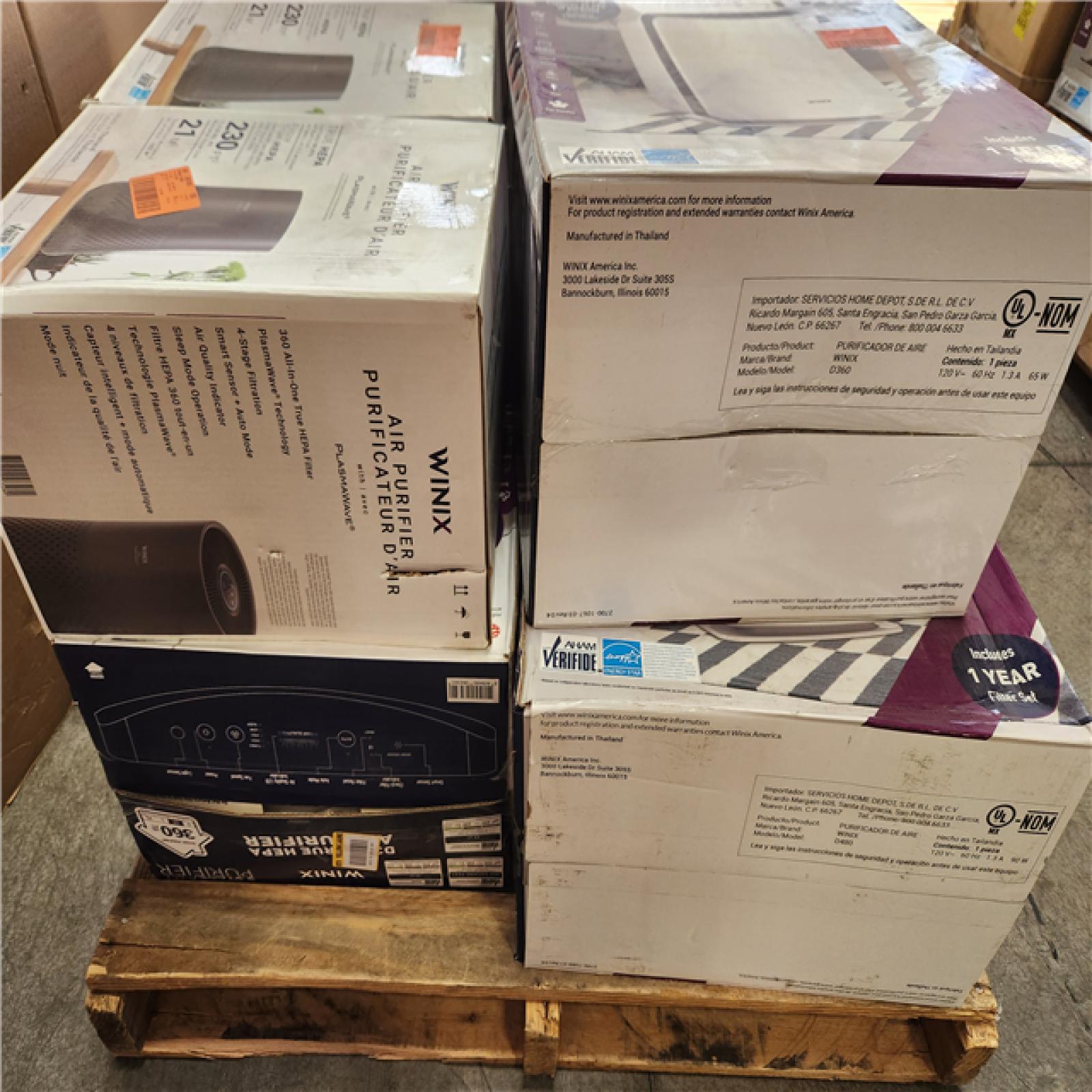 Phoenix NEW Mixed WINIX Air Purifier and Filters Pallet (9-Purifiers)