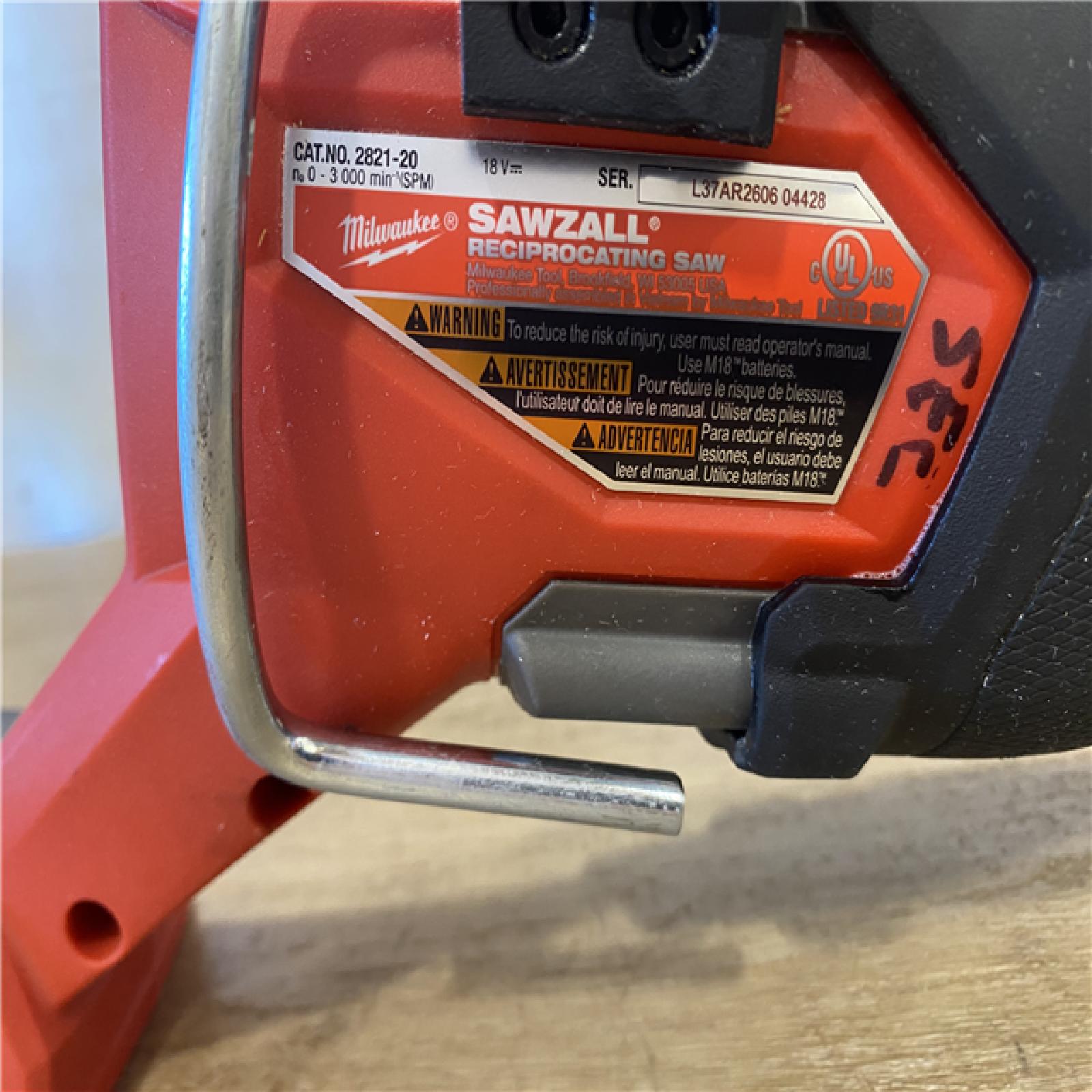 AS-IS Milwaukee FUEL GEN-2 18V Lithium-Ion Brushless Cordless SAWZALL Reciprocating Saw (Tool-Only)
