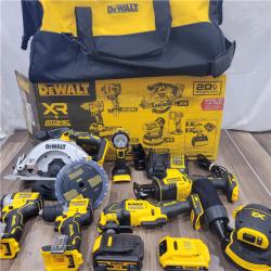 AS-IS DEWALT 20-Volt MAX Lithium-Ion Cordless 7-Tool Combo Kit with 2.0 Ah Battery, 5.0 Ah Battery and Charger