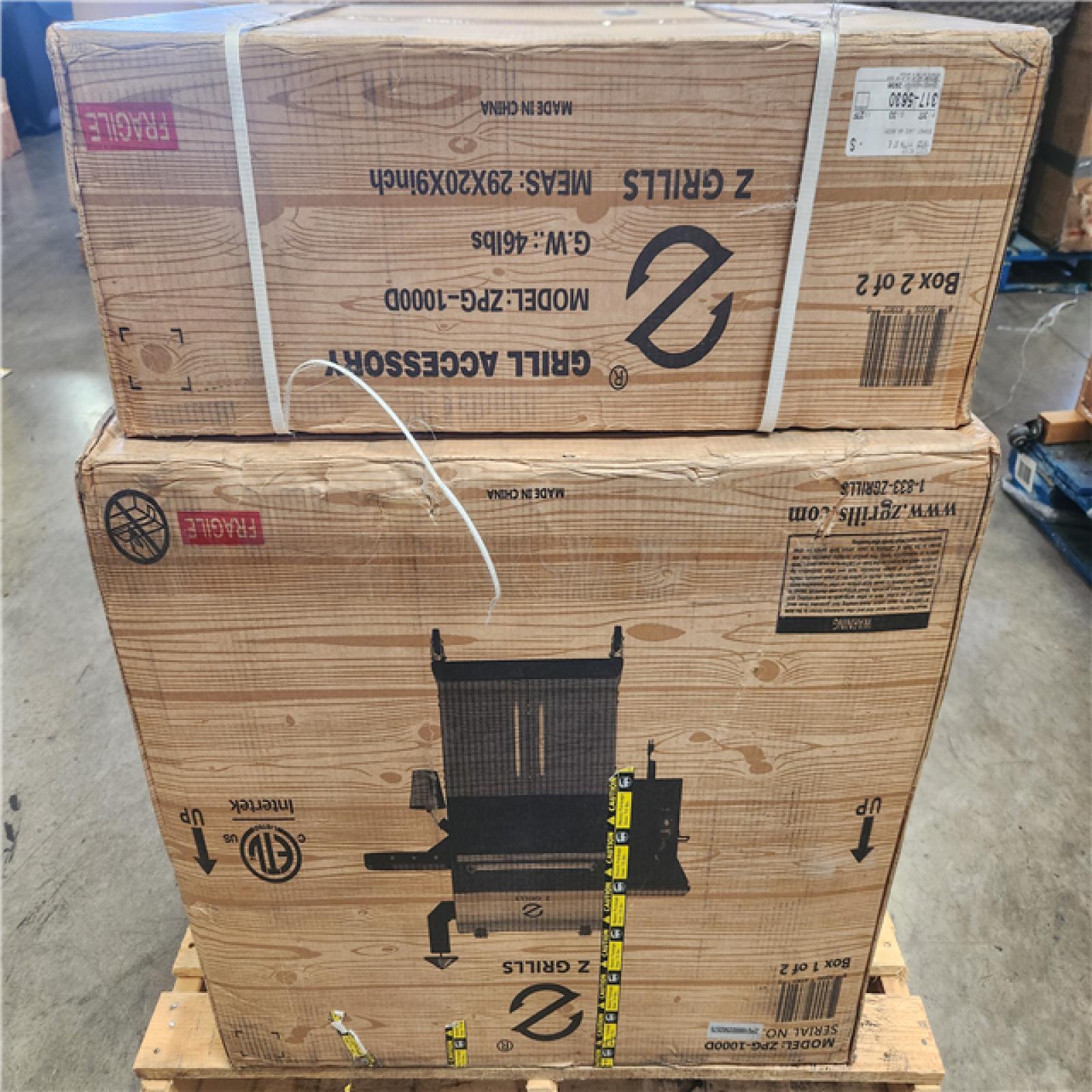 Phoenix LIKE NEW Z GRILLS 1056 sq. in. Pellet Grill and Smoker in Bronze with Storage Cabinet, Includes Cover