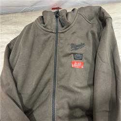 AS-IS Men's 2X-Large M12 12-Volt Lithium Ion Cordless Brown Heated Hooded Jacket (Jacket and Battery Holder Only)