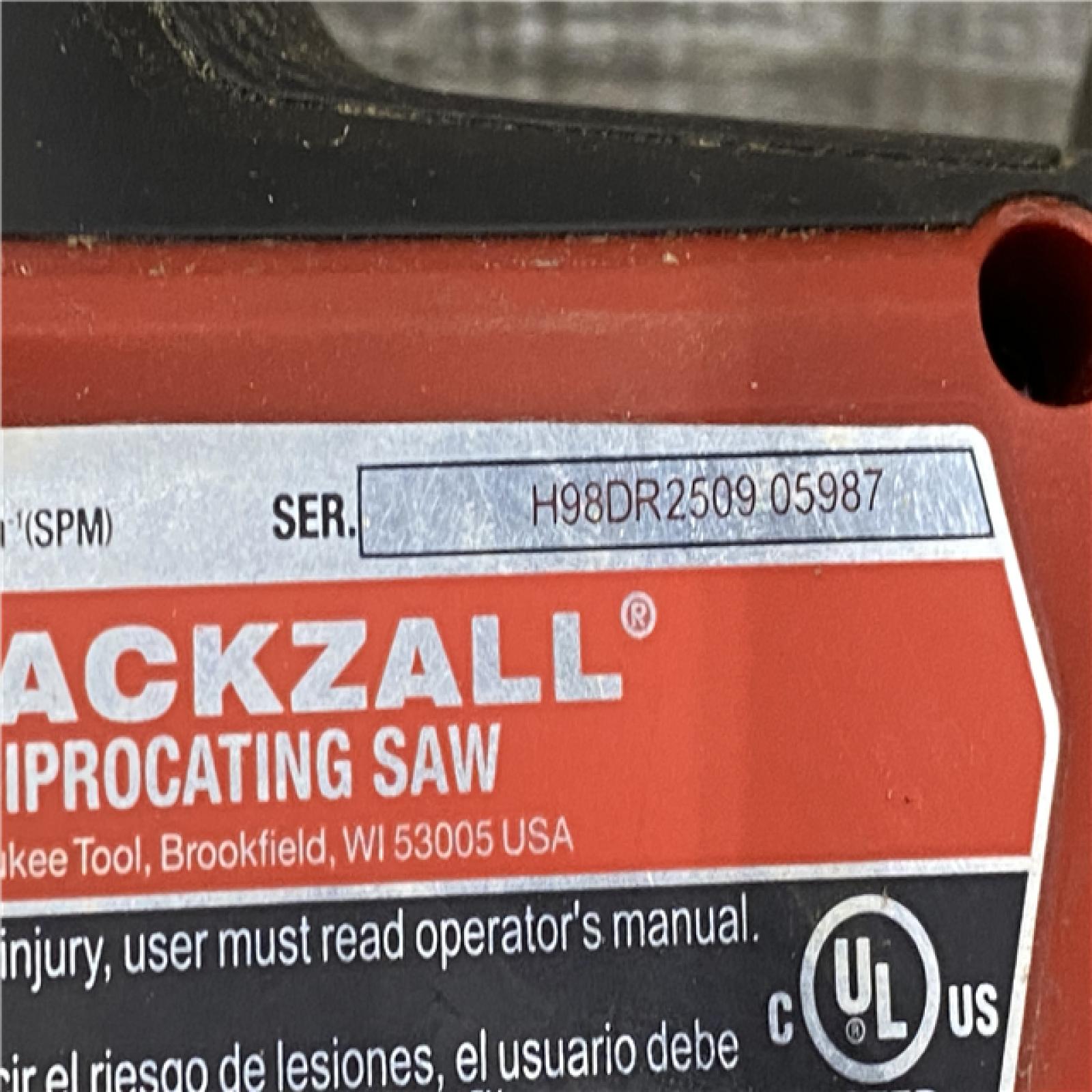 AS-IS Milwaukee FUEL 18V Lithium-Ion Brushless Cordless HACKZALL Reciprocating Saw (Tool-Only)