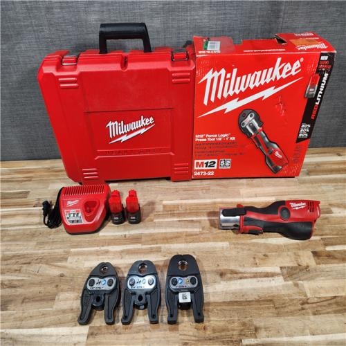 HOUSTON LOCATION - AS-IS M12 12-Volt Lithium-Ion Force Logic Cordless Press Tool Kit (3 Jaws Included) with Two 1.5 Ah Battery and Hard Case