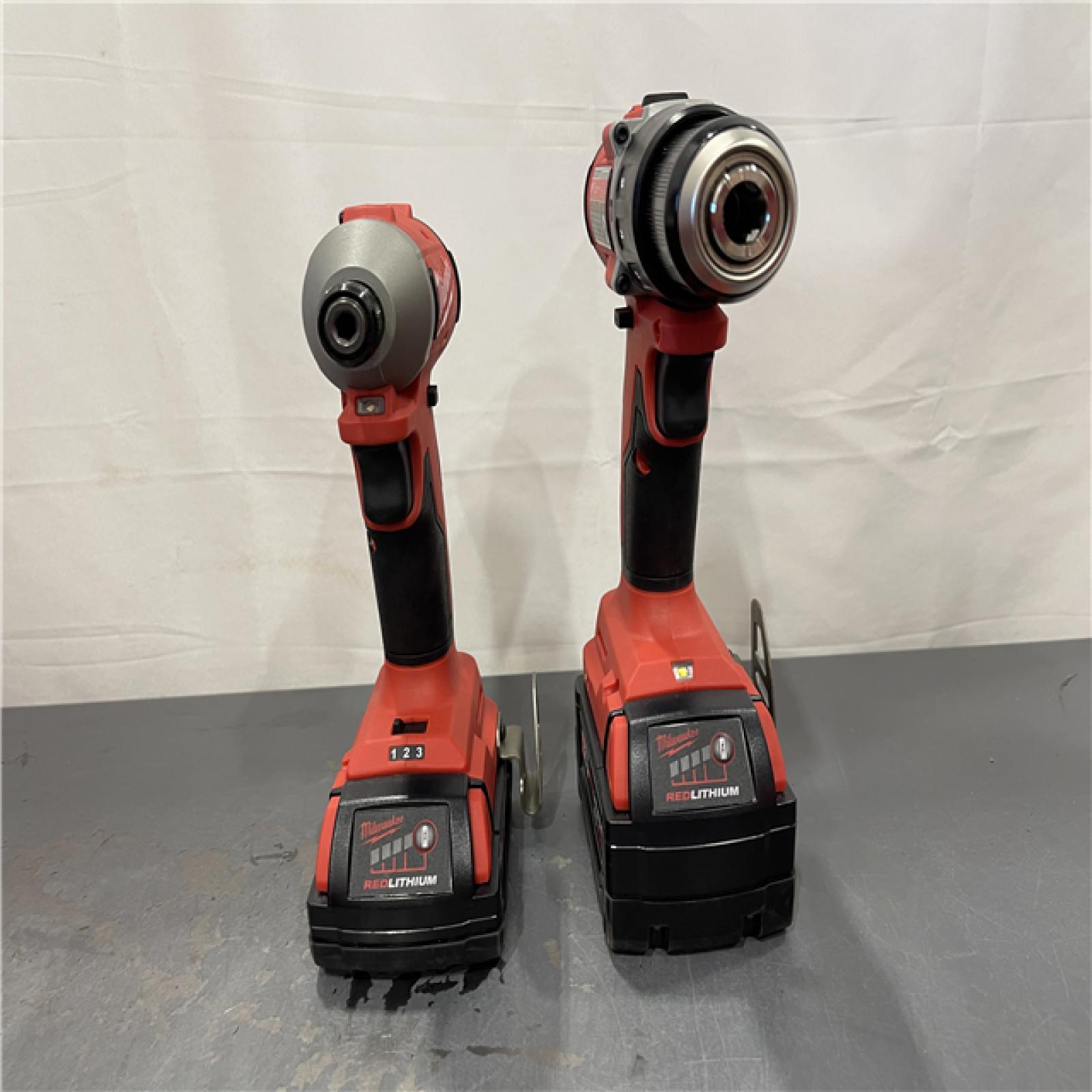 AS-IS - Milwaukee M18 18-Volt Lithium-Ion Brushless Cordless Compact Hammer Drill/Impact Combo Kit