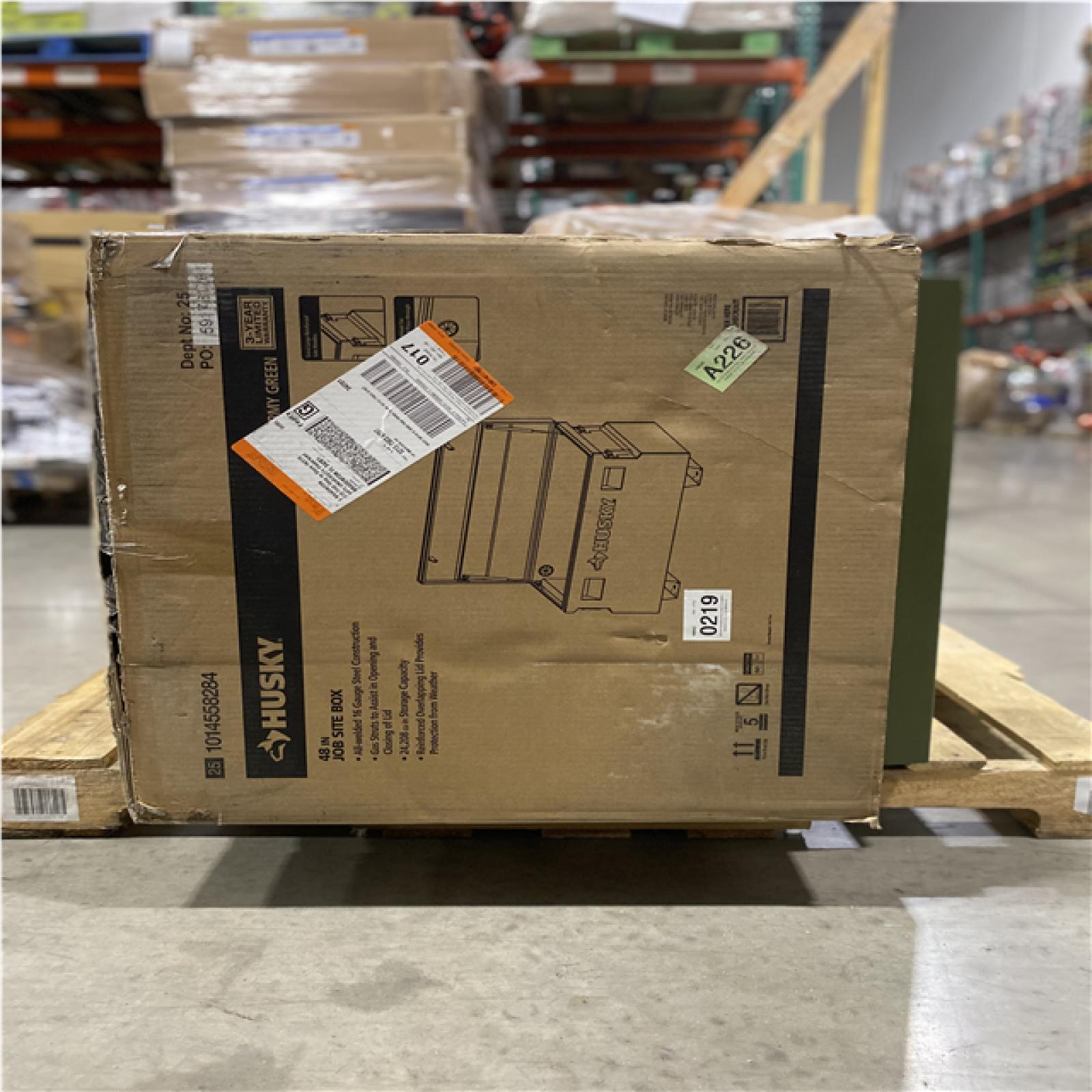 DALLAS LOCATION- HUSKY 48 IN. JOB SITE CHEST (MATTE ARMY GREEN)
