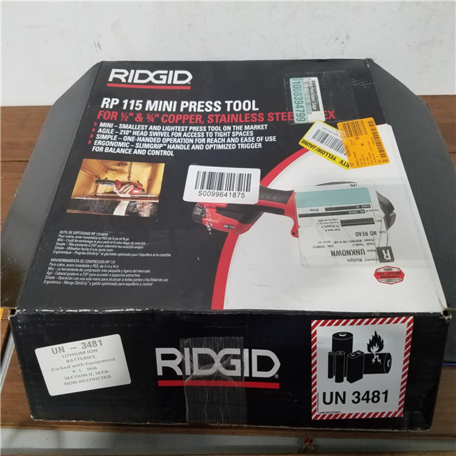 California NEW Ridgid RP115 Mini Press Tool Kit