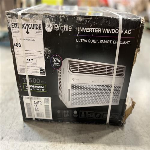 DALLAS LOCATION - GE 13,500 BTU 115V Window Air Conditioner Cools 700 Sq. Ft. with Inverter, Wi-Fi, Remote and Quiet in White