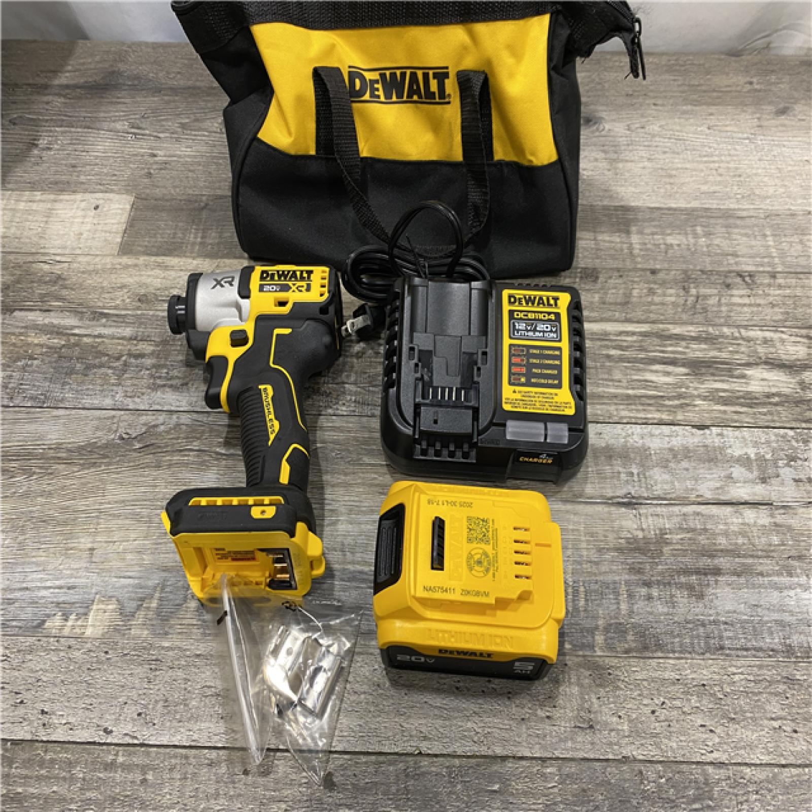 AS-IS DEWALT 20-Volt Maximum XR Lithium-Ion Cordless Brushless 1/4 in. 3-Speed Impact Driver Kit