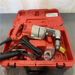 AS-IS - Milwaukee 7 Amp Corded 1/2 in. Corded Right-Angle Drill Kit with Hard Case
