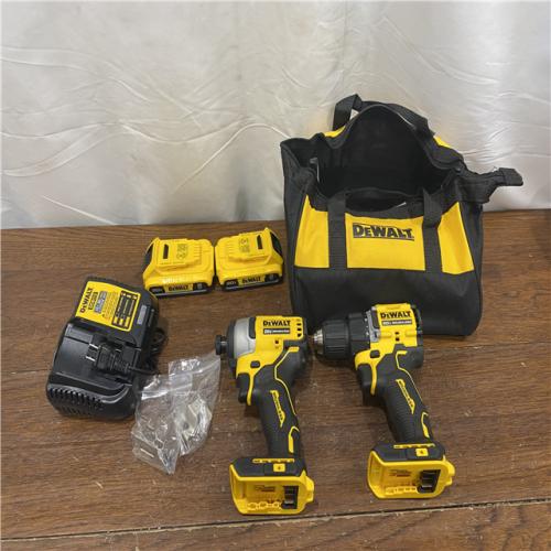 AS-IS DEWALT ATOMIC 20-Volt MAX Lithium-Ion Cordless Combo Kit (2-Tool) with (2) 2.0Ah Batteries, Charger and Bag