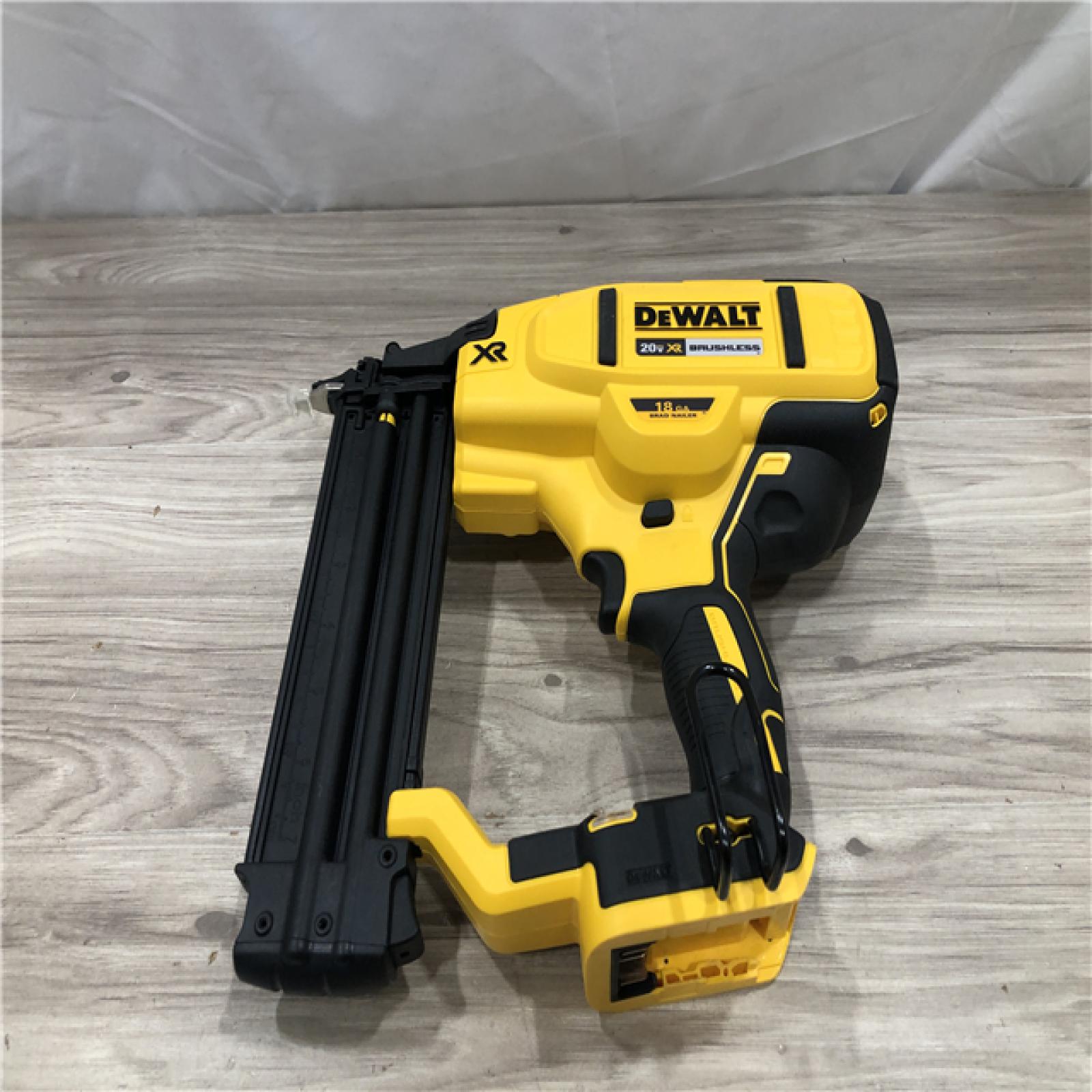 AS-IS DEWALT 20V MAX XR Lithium-Ion Electric Cordless 18-Gauge Brad Nailer (Tool Only)