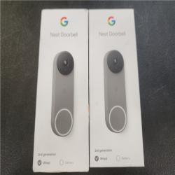 Phoenix AS-IS Google Nest Doorbell (Wired  2nd Gen) - Smart Wi-Fi Video Doorbell Camera (2-Pack)