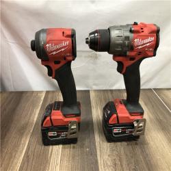 AS-IS Milwaukee FUEL 18V Lithium-Ion Brushless Cordless Hammer Drill and Impact Driver Combo Kit