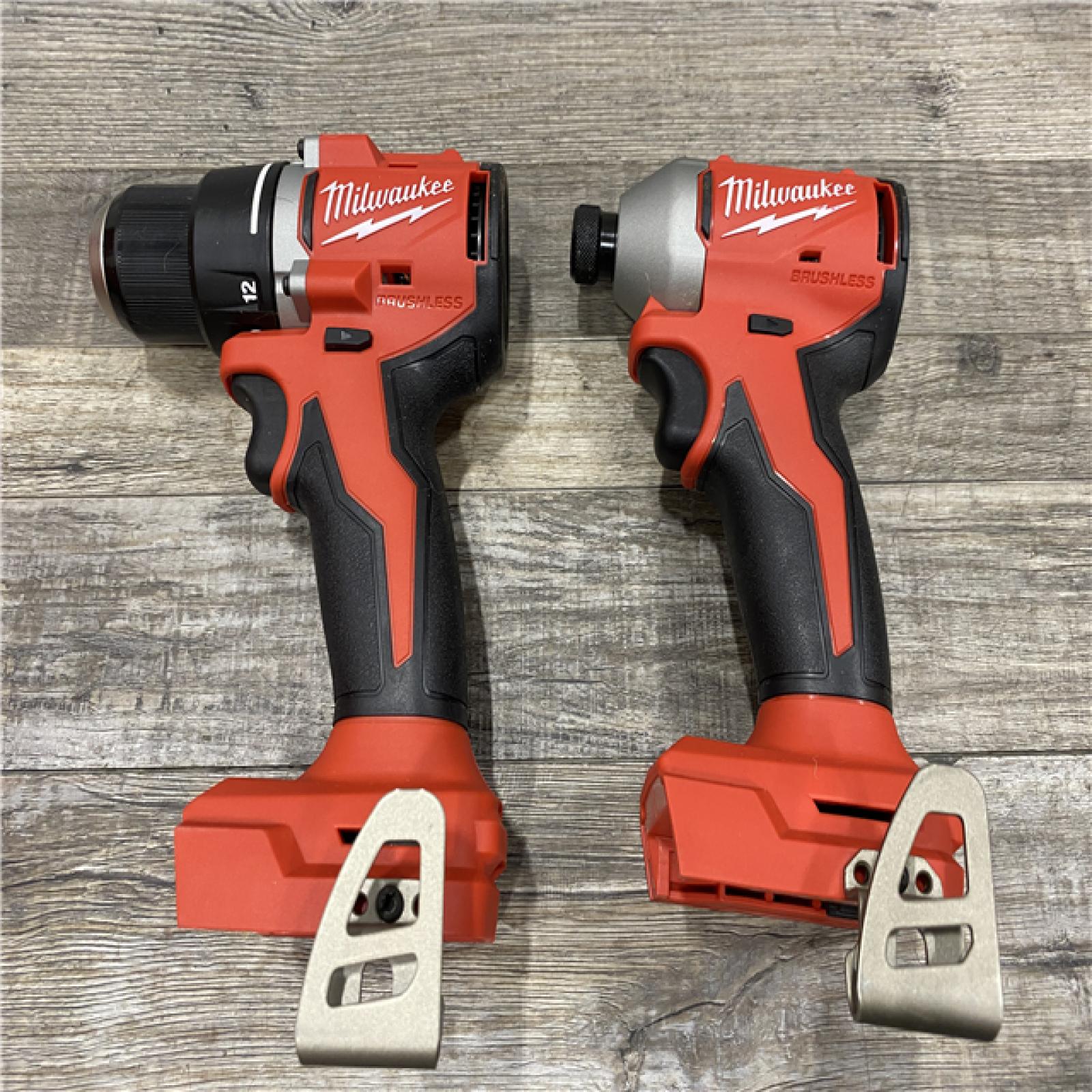 AS-IS Milwaukee 18V Lithium-Ion Brushless Cordless Compact Drill/Impact Combo Kit
