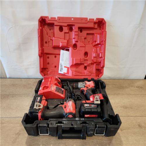AS-IS- Milwaukee FUEL 18V Lithium-Ion Brushless Cordless Hammer Drill and Impact Driver Combo Kit
