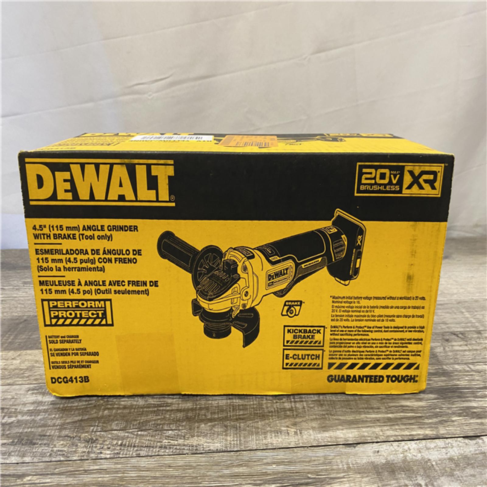 NEW - DEWALT 20V MAX XR Cordless Brushless 4.5 in. Paddle Switch Small Angle Grinder with Kickback Brake (Tool Only)