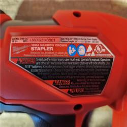 HOUSTON LOCATION - AS-IS Milwaukee FUEL 18-Volt Lithium-Ion Brushless Cordless 18-Gauge 1/4 in. Narrow Crown Stapler (Tool-Only)