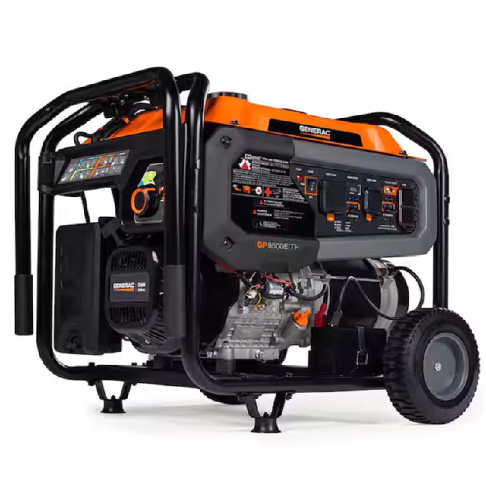 DALLAS LOCATION- AS-IS GENERAC 12 500/9500-Watt Electric Start Tri Fuel Portable Generator