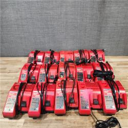 HOUSTON LOCATION - AS-IS MILWAUKEE BATTERY CHARGER PACK QTY - 15