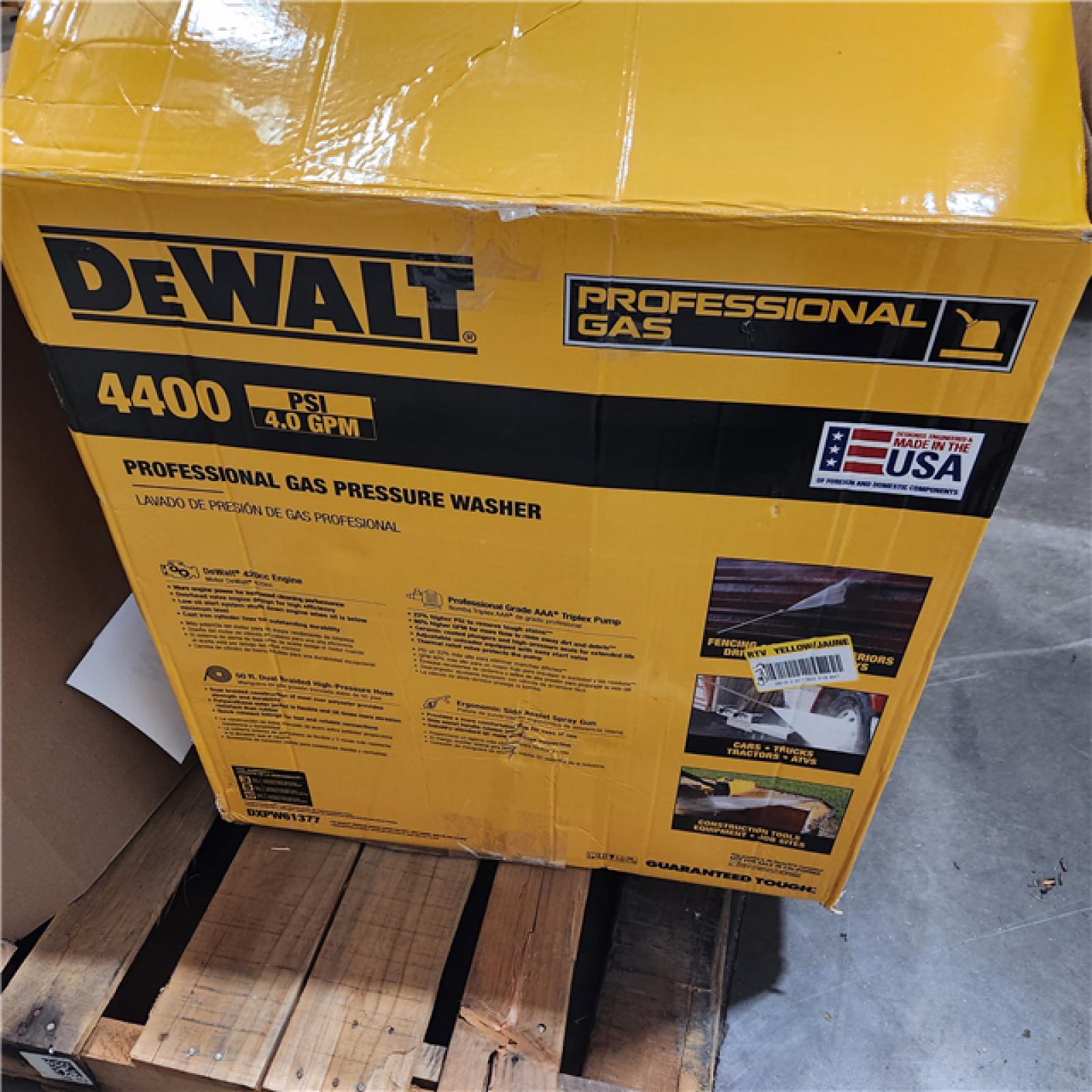 Dallas Location - As-Is  DEWALT 4400 PSI 4.0 GPM Gas Pressure Washer