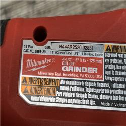 AS-IS Milwaukee 18V Lithium-Ion Brushless Cordless 4-1/2 in./5 in. Grinder w/Paddle Switch (Tool-Only)