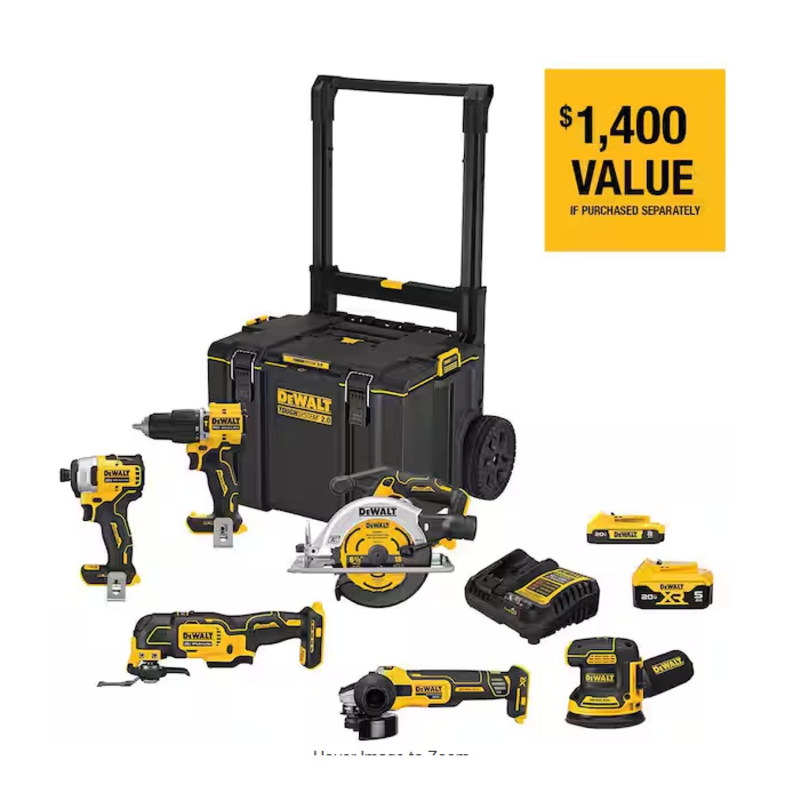 DALLAS LOCATION - DEWALT 20-Volt MAX ToughSystem Lithium-Ion 6-Tool Cordless Combo Kit