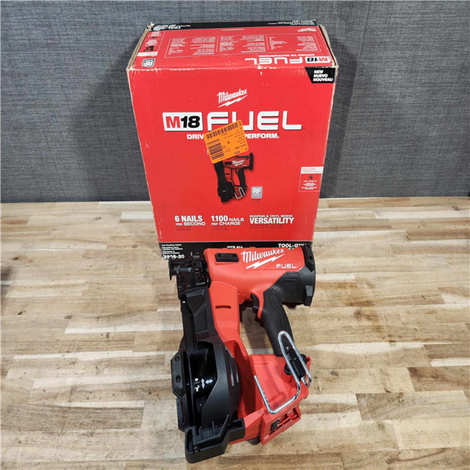 HOUSTON LOCATION - AS-IS (APPEARS LIKE NEW) Milwaukee M18 FUEL 18-Volt Lithium-Ion Brushless Cordless Coil Roofing Nailer (Tool Only)
