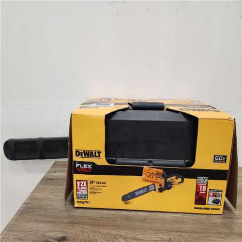 Phoenix Location Good Condition DEWALT FLEXVOLT 60V MAX 20 in. Brushless Electric Cordless Chainsaw Kit and Carry Case with (1) FLEXVOLT 4 Ah Battery & Charger