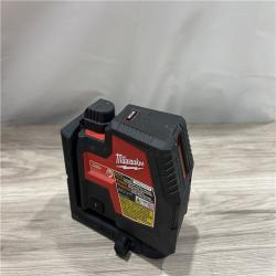 AS-IS MILWAUKEE 100 ft. REDLITHIUM Lithium-Ion USB Green Rechargeable Cross Line Laser Level (TOOL ONLY)