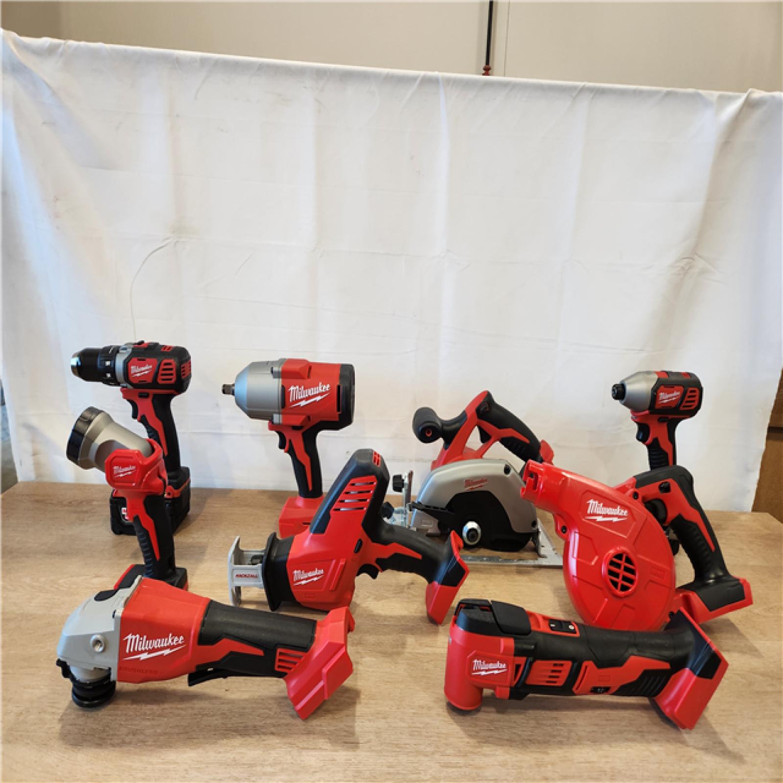 AS-IS- Milwaukee 18-Volt Lithium-Ion Cordless (9-Tool) Combo Kit