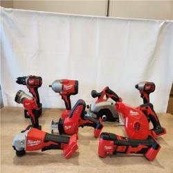 AS-IS- Milwaukee 18-Volt Lithium-Ion Cordless (9-Tool) Combo Kit
