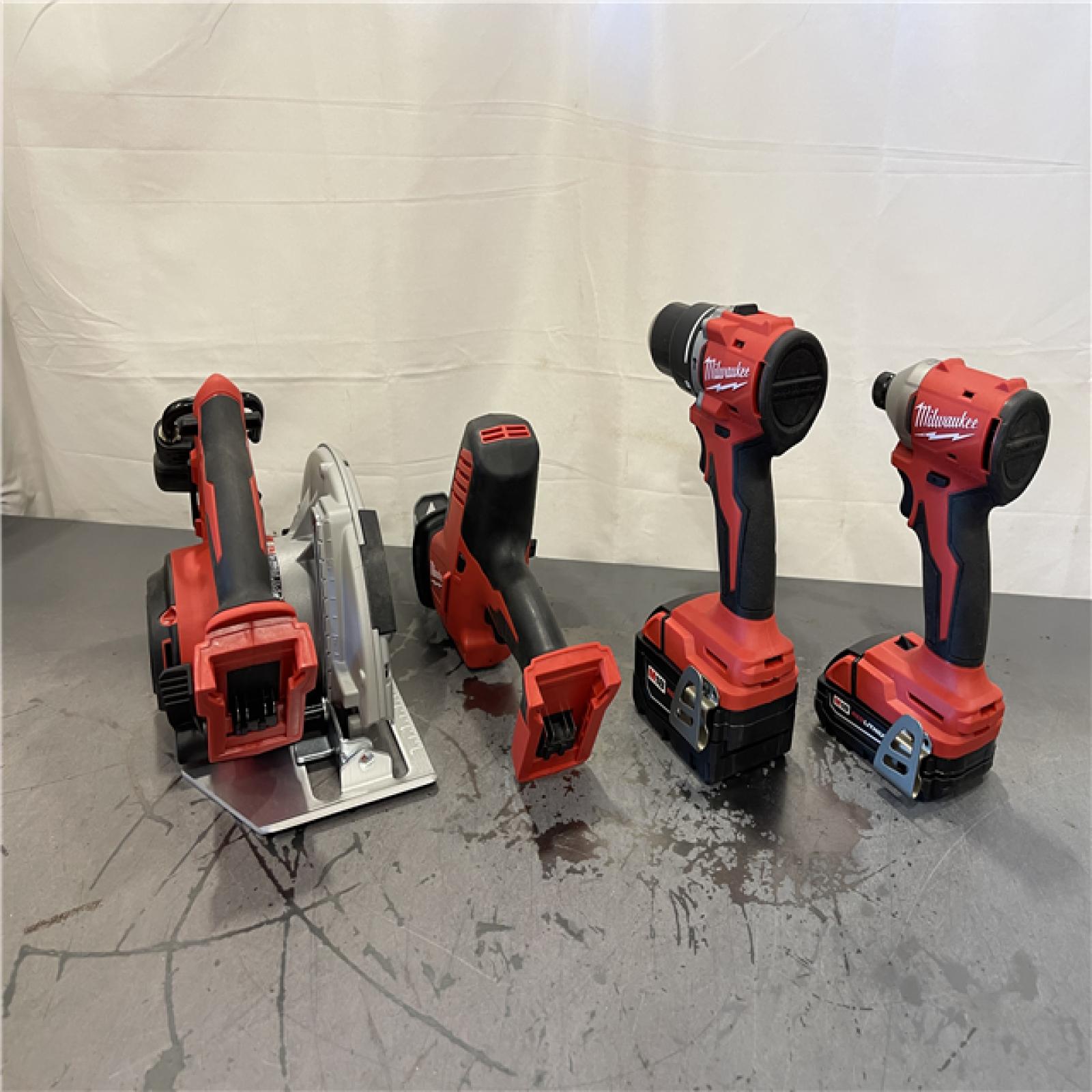 AS-IS - Milwaukee M18 18-Volt Lithium-Ion Brushless Cordless Combo Kit (4-Tool)