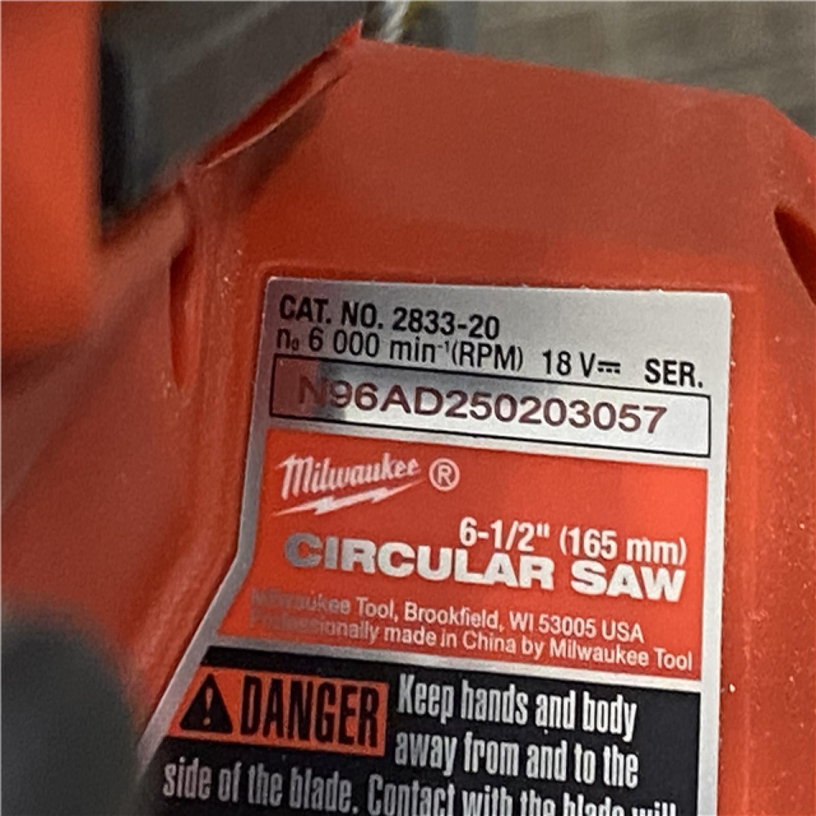 AS-IS Milwaukee FUEL 18V Lithium-Ion Brushless Cordless 6-1/2 in. Circular Saw (Tool-Only)