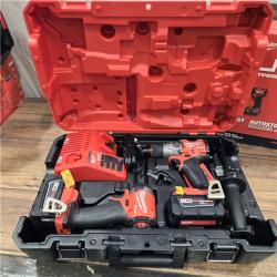 AS-IS Milwaukee M18 FUEL 18V Lithium-Ion Brushless Cordless Hammer Drill and Impact Driver Combo Kit (2-Tool) with 2 Batteries