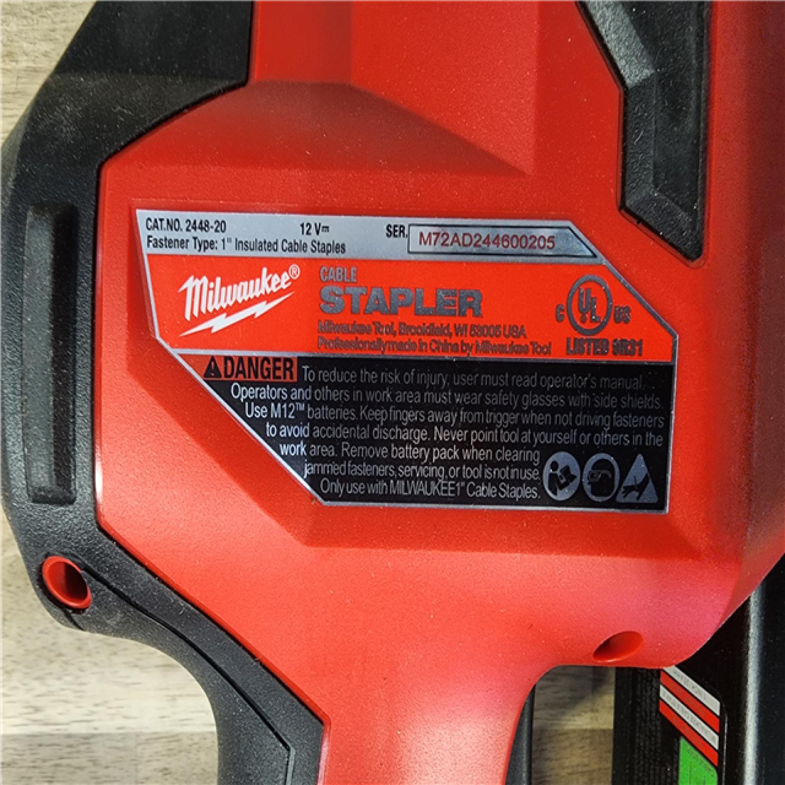 HOUSTON LOCATION - AS-IS Milwaukee M12 Cable Stapler (TOOL ONLY)