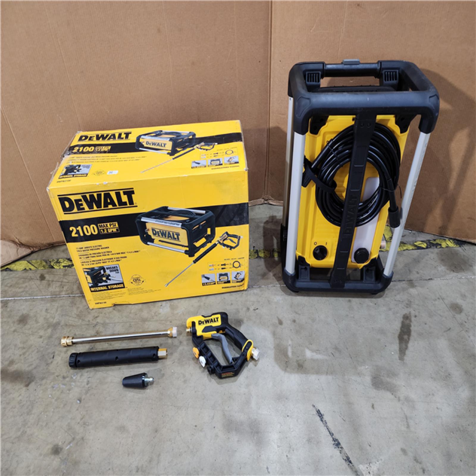 HOUSTON LOCATION - AS-IS DEWALT Electric Pressure Washer 2100 PSI Jobsite Power Washer DWPW2100