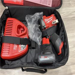 AS-IS Milwaukee FUEL 12V Li-Ion Brushless Cordless Stubby 3/8 in. Impact Wrench Kit