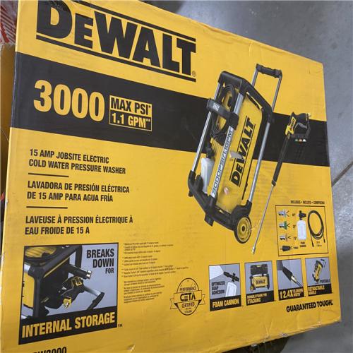 AS-IS DEWALT 3000 PSI 1.1 GPM 15 Amp Cold Water Electric Pressure Washer with Internal Equipment Storage
