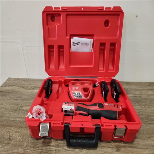Phoenix Location NEW Milwaukee M12 12-Volt Lithium-Ion Force Logic Cordless Press Tool Kit (3 Jaws Included) with Two 1.5 Ah Battery and Hard Case