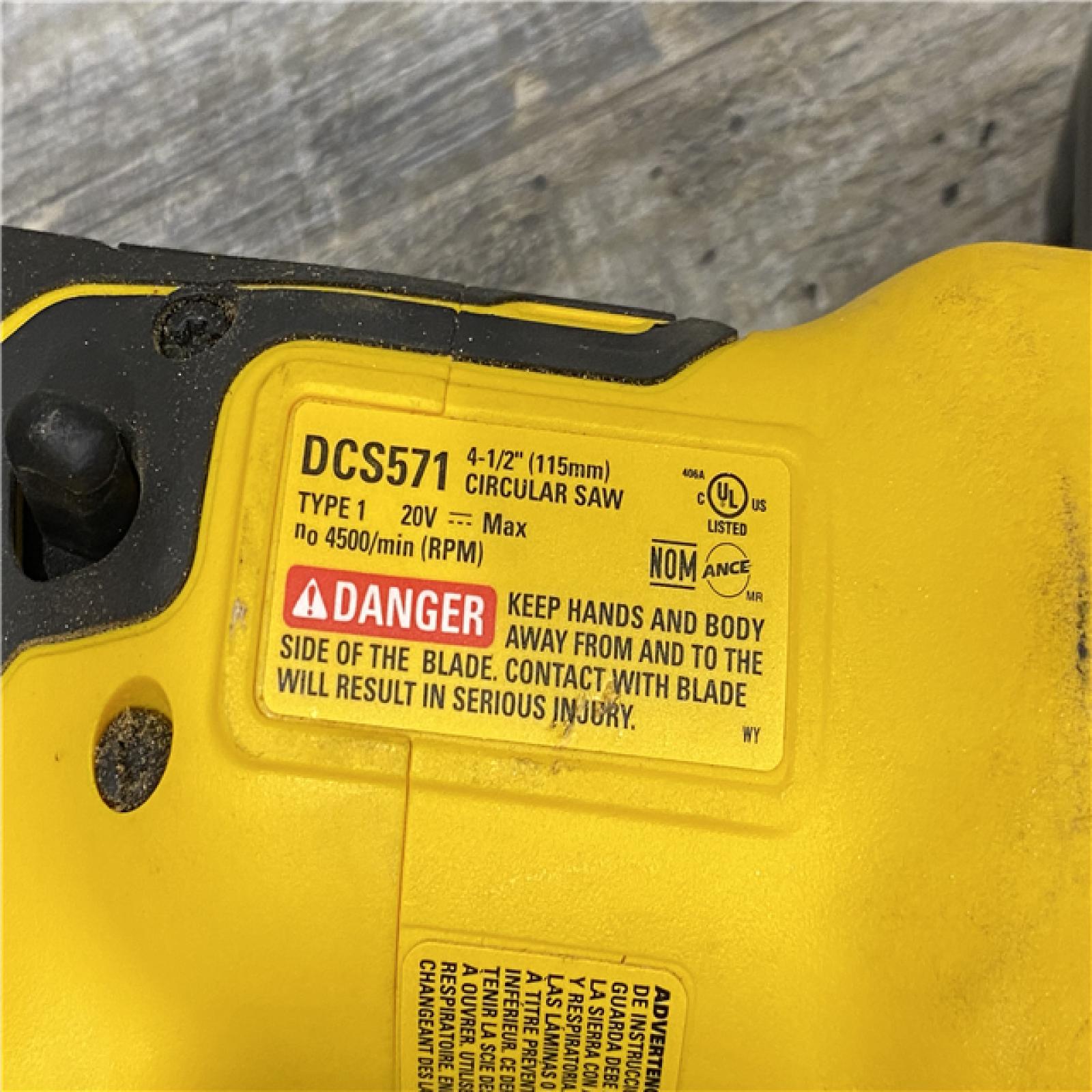 AS-IS DEWALT ATOMIC 20V MAX Cordless Brushless 4-1/2 in. Circular Saw (Tool Only)