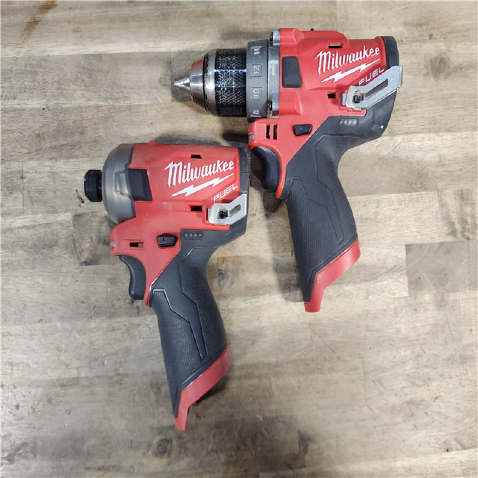 HOUSTON LOCATION - AS-IS Milwaukee 3497-22 12V Brushless Hammer Drill and Impact Driver Combo Kit